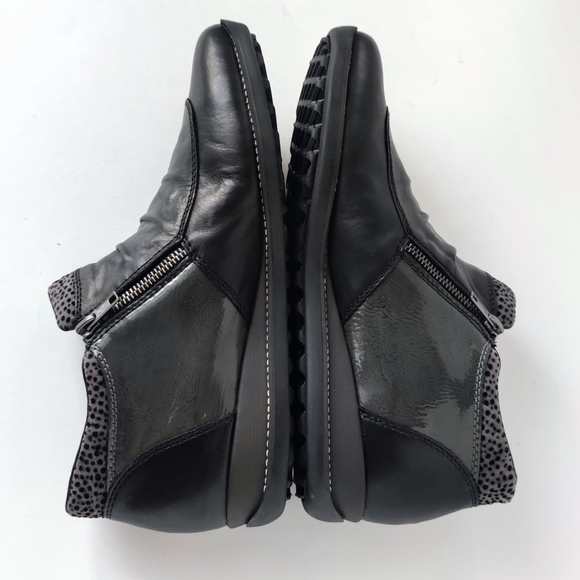 RIEKER Water Resistant Leather Lambswool Lining Ankle Boots Shoes EU42/US 10 - Picture 6 of 14